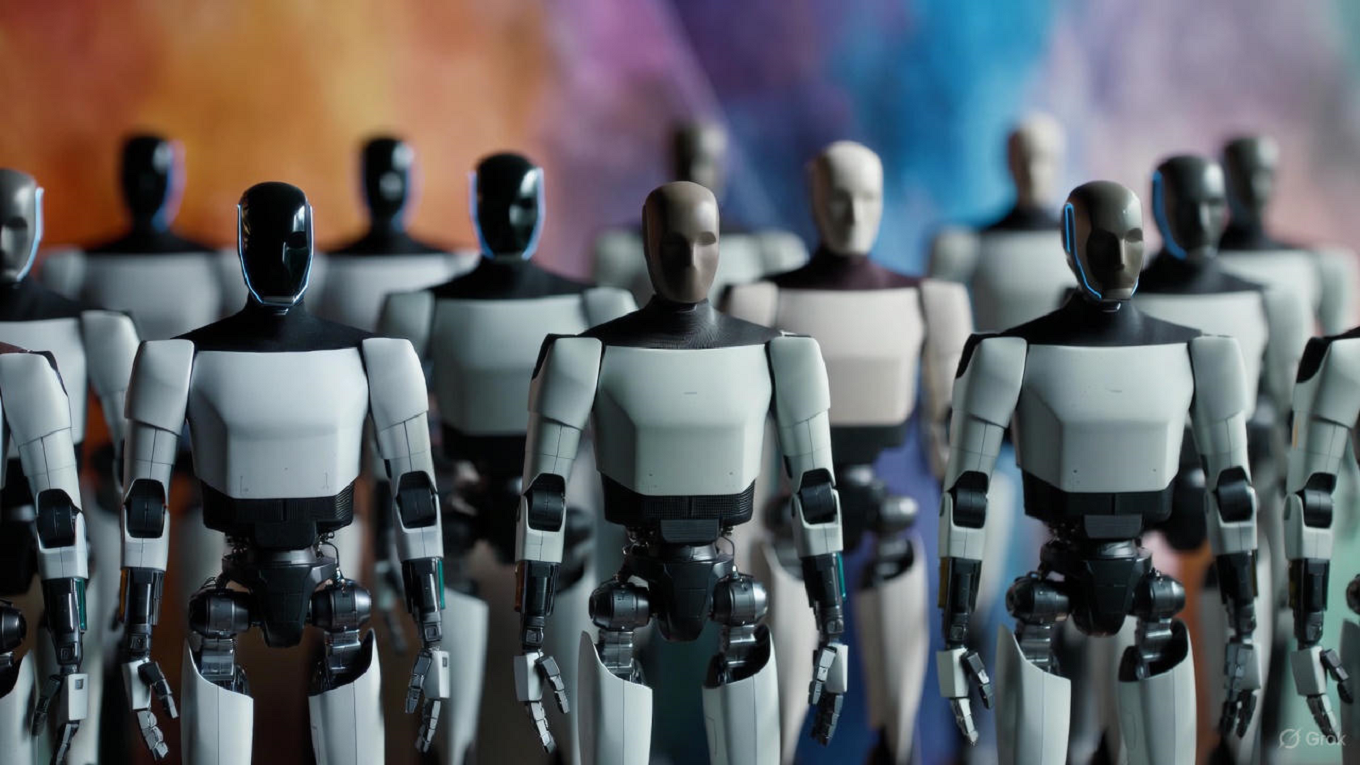 Beispielbild humanoider Roboter in Industrieumgebung