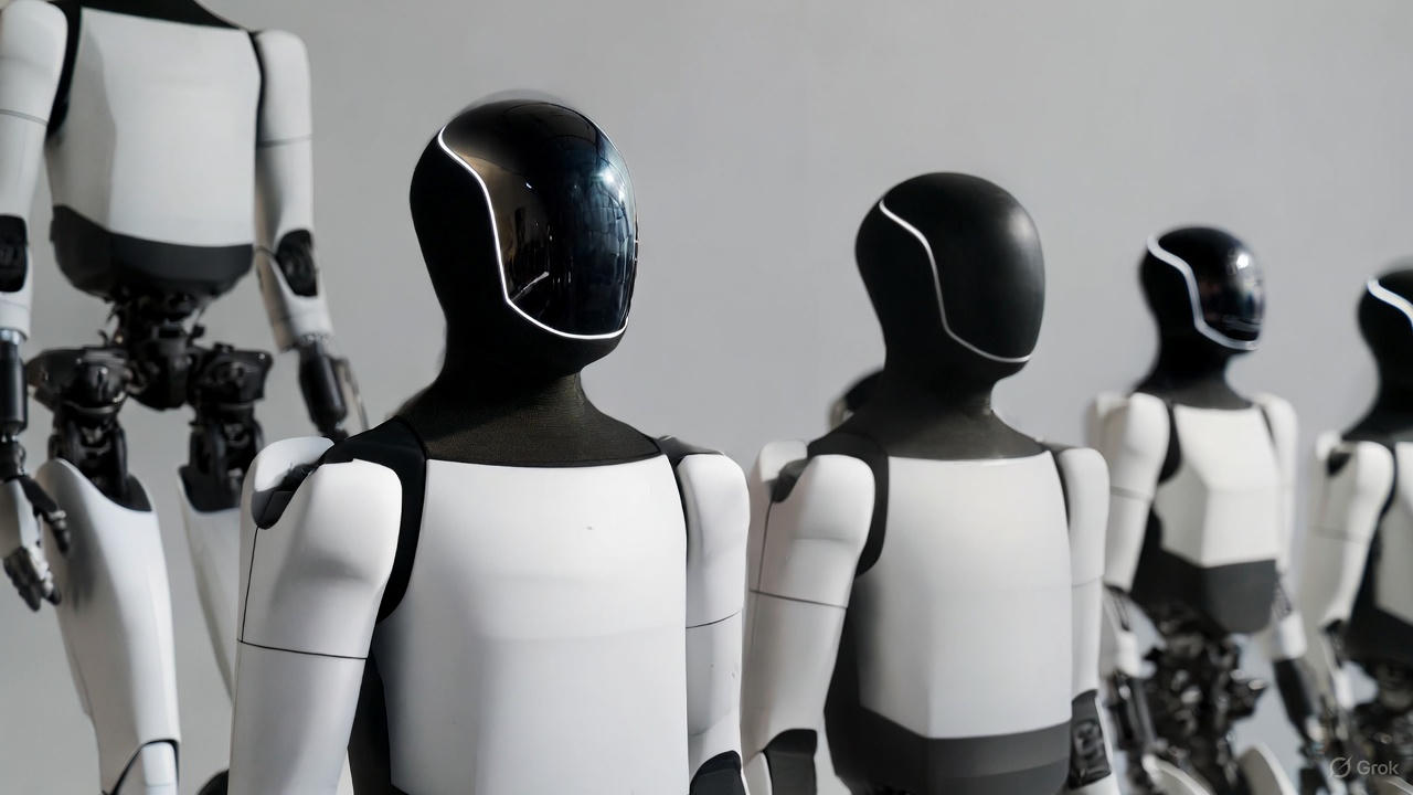 Humanoide Roboter Modelle Optimus, Figure 02, Digit, Apollo, H1, GR-1 und Phoenix